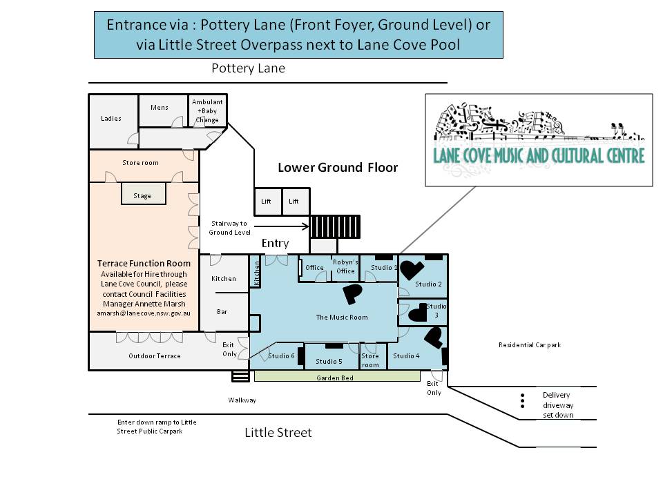 Lane Cove Music and Cultural Centre - Floor Plan